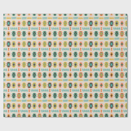 Navajo Native American Pattern Geschenkpapier (Flach)