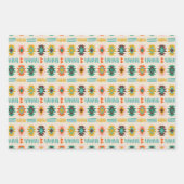 Navajo Native American Pattern Geschenkpapier Set (Vorderseite 3)