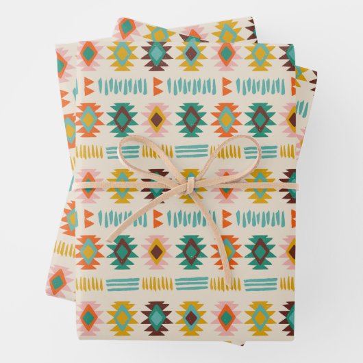 Navajo Native American Pattern Geschenkpapier Set (Beispiel)