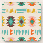 Navajo Native American Pattern Getränkeuntersetzer (Vorderseite)