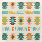 Navajo Native American Pattern Glasuntersetzer (Vorderseite)