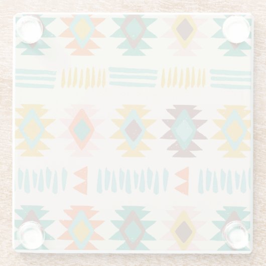 Navajo Native American Pattern Glasuntersetzer (Rückseite)