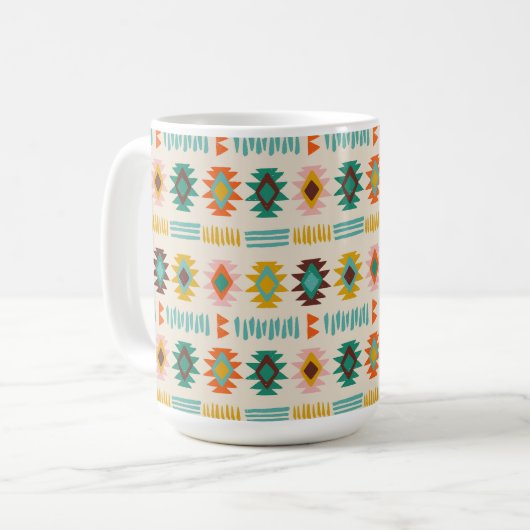 Navajo Native American Pattern Kaffeetasse (Vorderseite Links)