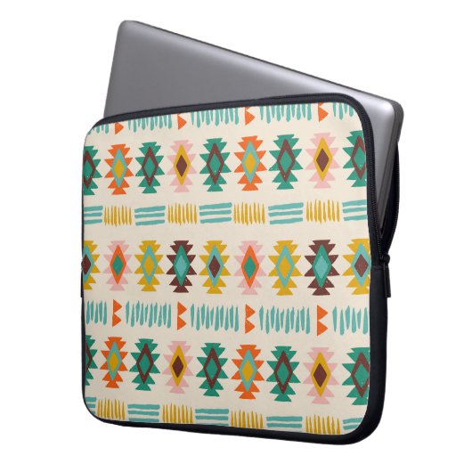 Navajo Native American Pattern Laptopschutzhülle (Vorderseite Links)
