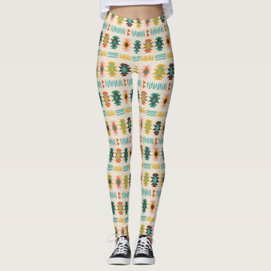 Navajo Native American Pattern Leggings (Vorderseite)