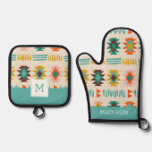 Navajo Native American Pattern Ofenhandschuh & Topflappen-Set (Vorderseite)