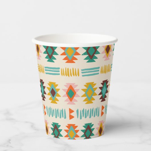 Navajo Native American Pattern Pappbecher (Vorderseite)