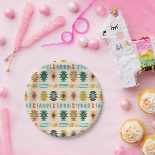 Navajo Native American Pattern Pappteller (Party)