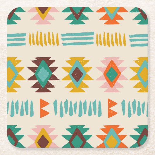 Navajo Native American Pattern Rechteckiger Pappuntersetzer (Vorderseite)