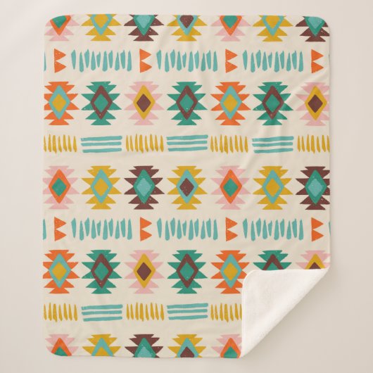Navajo Native American Pattern Sherpadecke (Vorderseite)