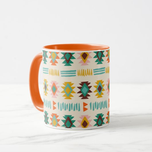 Navajo Native American Pattern Tasse (Vorderseite Links)