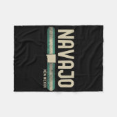 Navajo Nm New Mexico Travel & 80s Style Fleecedecke (Vorderseite (Horizontal))