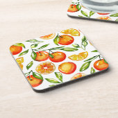 Navajo Orange Frucht Untersetzer | Stilvolles Cork (Linke Seite)