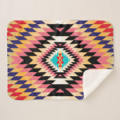 Navajo Pattern-2 Sherpa Blanket Sherpadecke (Vorderseite (Horizontal))