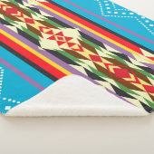 Navajo Pattern-4 Sherpa Blanket Sherpadecke (3/4)