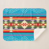 Navajo Pattern-4 Sherpa Blanket Sherpadecke (Vorderseite (Horizontal))