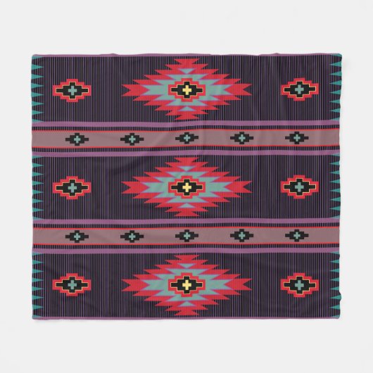 Navajo Pattern 7 Fleecedecke (Vorderseite (Horizontal))