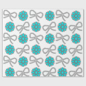 Navajo Pearl Turquoise Jewelise Wrapping Paper Geschenkpapier (Flach)