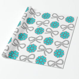 Navajo Pearl Turquoise Jewelise Wrapping Paper Geschenkpapier