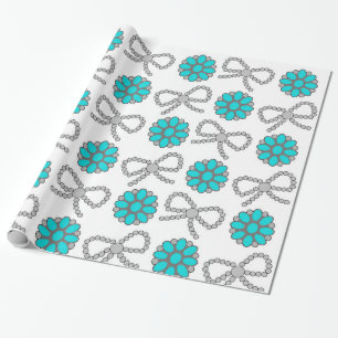 Navajo Pearl Turquoise Jewelise Wrapping Paper Geschenkpapier