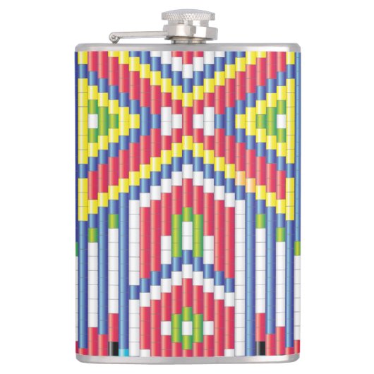 Navajo-Perlen-Design Flachmann (Vorderseite)