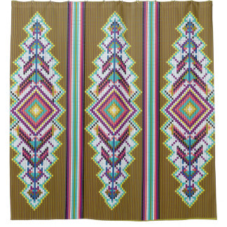 Navajo-Perlenmuster Duschvorhang