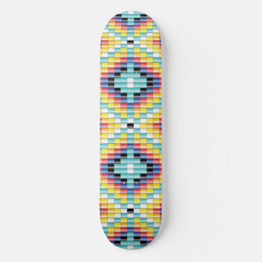 Navajo-Perlenmuster Skateboard (Vorderseite)