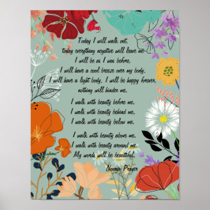 Navajo Prayer Walk In Beauty Poster