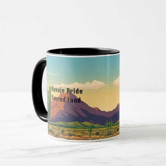 Navajo Pride Typografy Spirit Tasse (Vorderseite Links)