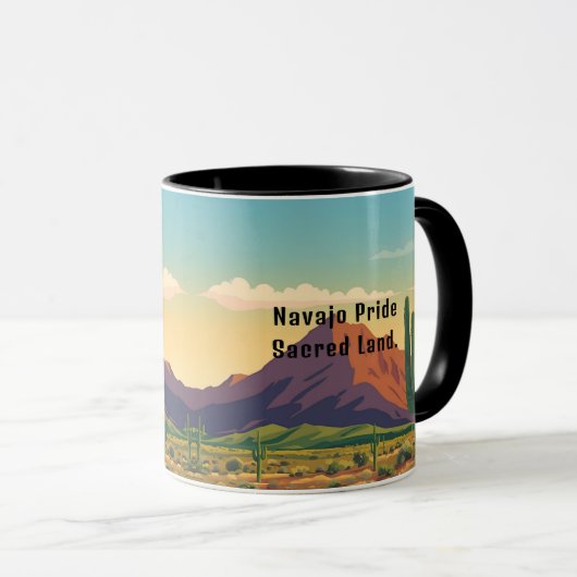 Navajo Pride Typografy Spirit Tasse (VorderseiteRechts)