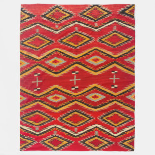 NAVAJO SADDLE BLANKET 1910 REPRINT FLEECEDECKE