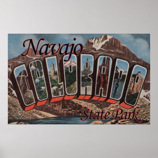 Navajo Staat Park, Colorado - Große Briefmarkensze Poster (Vorne)