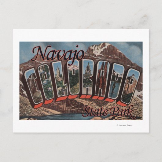 Navajo Staat Park, Colorado - Große Briefmarkensze Postkarte (Vorderseite)