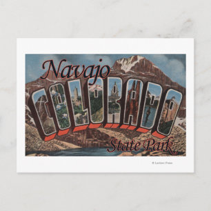 Navajo Staat Park, Colorado - Große Briefmarkensze Postkarte