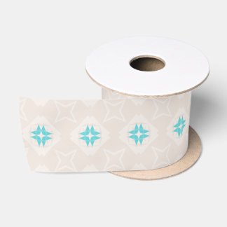 Navajo Style Star Aqua Beige  Satinband