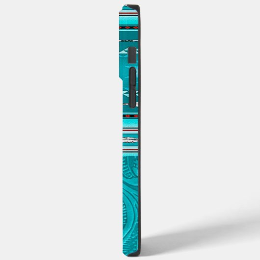Navajo Tribal Turquoise Imitate Leather Tool Case-Mate iPhone Hülle (Rückseite / Links)