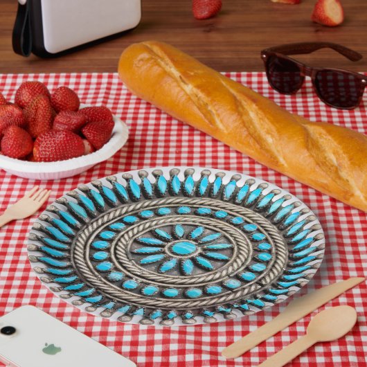 Navajo Turquoise Paper Plate Pappteller (Picknick)