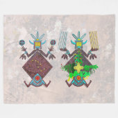 Navajo-Vater-und Mutter-Bild Fleecedecke (Vorderseite (Horizontal))