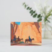 Navajos in einem Canyon, 1945 von Maynard Dixon Postkarte (Stehend Vorderseite)