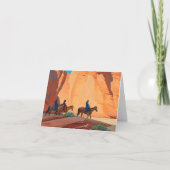 Navajos in einem Canyon von Maynard Dixon Dankeskarte (Vorderseite)