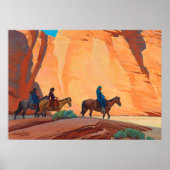 Navajos in einem Canyon von Maynard Dixon Poster (Vorne)
