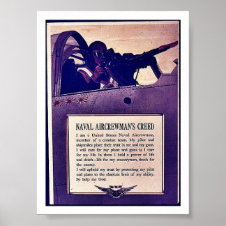 Naval Aircrewman'a Creed Poster