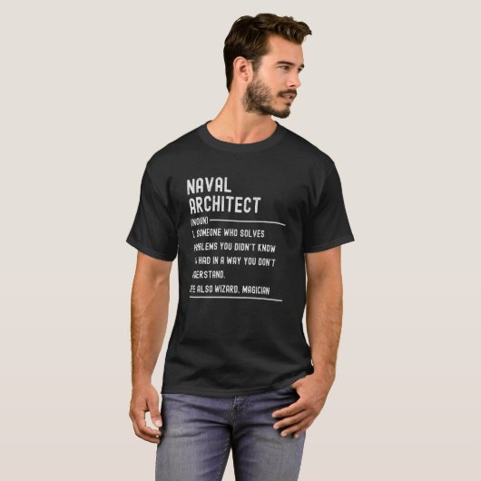 Naval Architect Definition Shirts Funny Job Title (Vorne ganz)