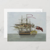 Naval Battleship Postkarte (Vorne/Hinten)