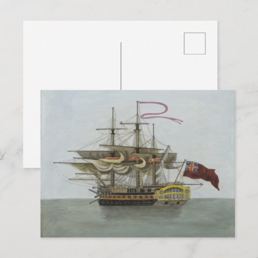 Naval Battleship Postkarte (Vorne/Hinten)