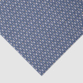 Naval Blue Elegant Ditsy Floral Seidenpapier (Ausschnitt)