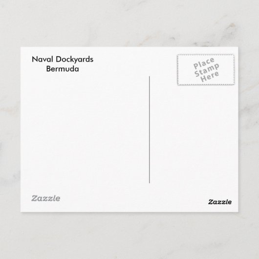 Naval Dockyard Postkarte (Rückseite)