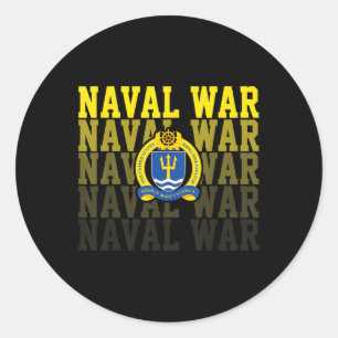 Naval War College Retro Vintage Sport Für Männer F Runder Aufkleber