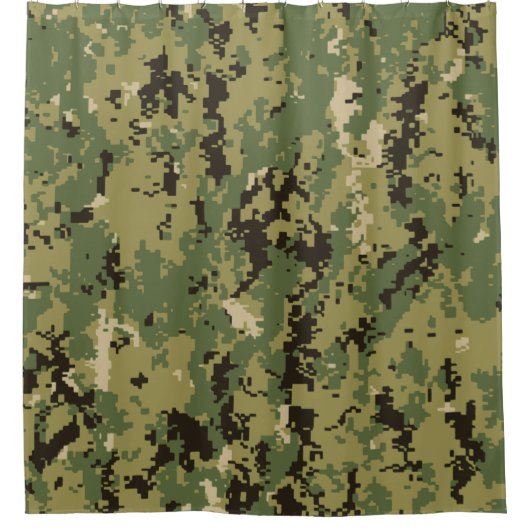 Naval Woodland Camouflage Duschvorhang (Vorderseite)