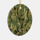 Naval Woodland Camouflage Keramik Ornament (Rechts)